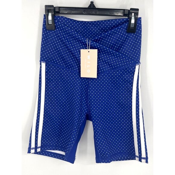 WILO The Label Womens Polkadot V-Waist Shorts In Surf Size XS NWT Blue - Picture 1 of 5
